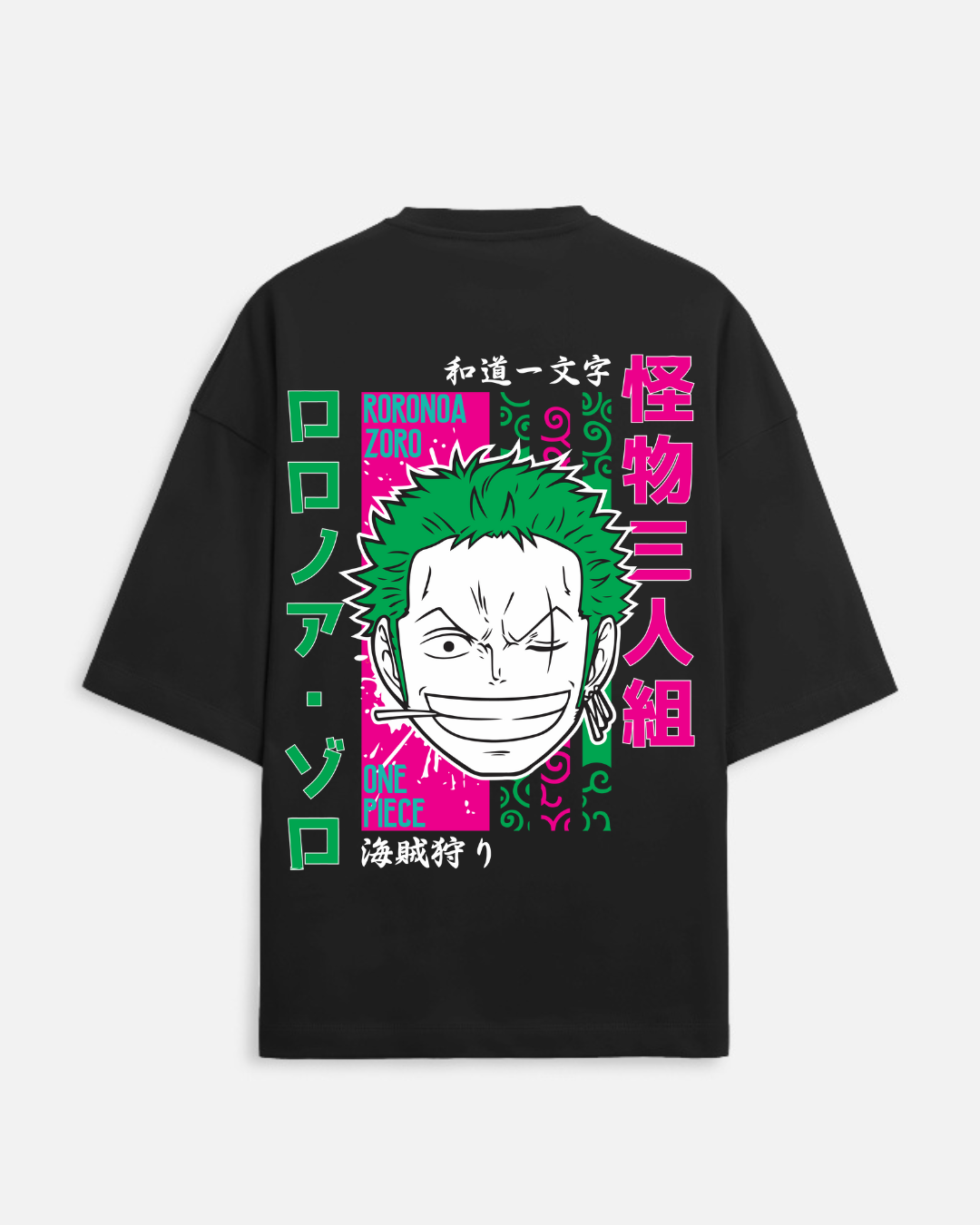 One Piece Roronoa Zoro Oversized T-Shirt – Samurai Streetwear Edition